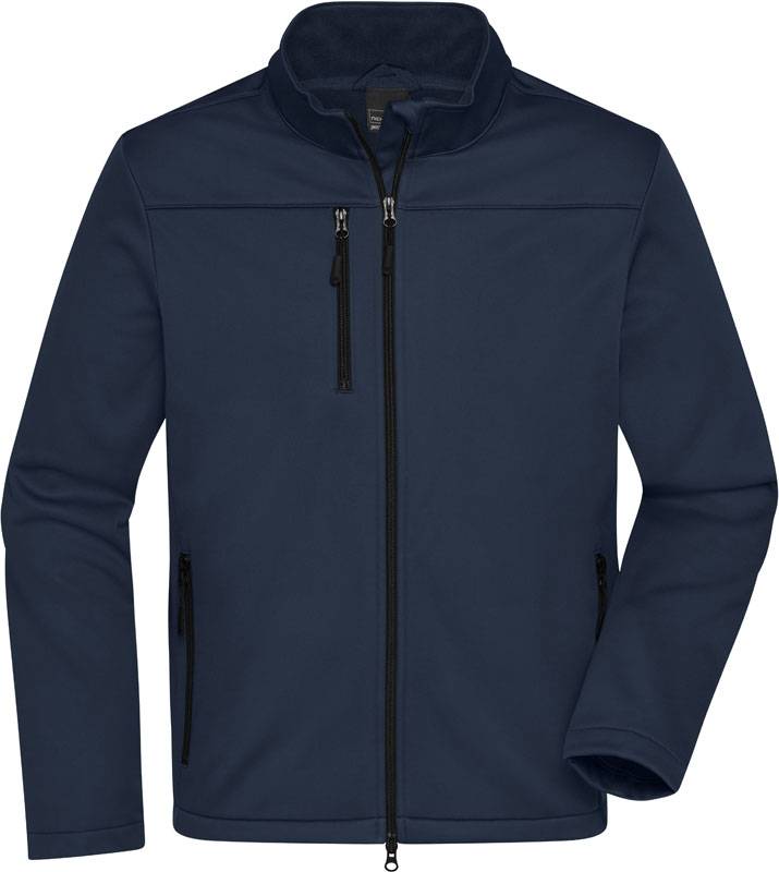 James & Nicholson | JN 1172, Pánska 3-vrstvová softshell bunda, modrá navy, XXL