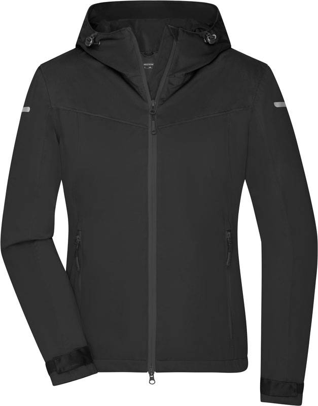 James&Nicholson|JN 1179, Dámska softshell bunda, čierna, XS