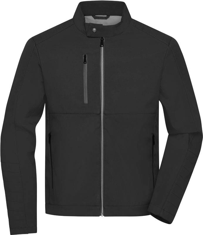 James&Nicholson|JN 1316, Pánska 2vrstv.softshell bunda, čierna, S