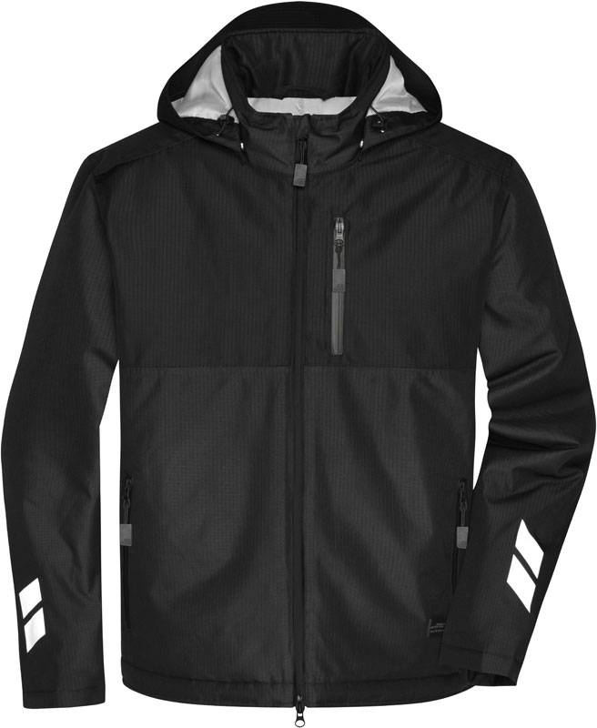 James&Nicholson|JN 1815, Prac.hardshell bunda, čierna-čierna, XS