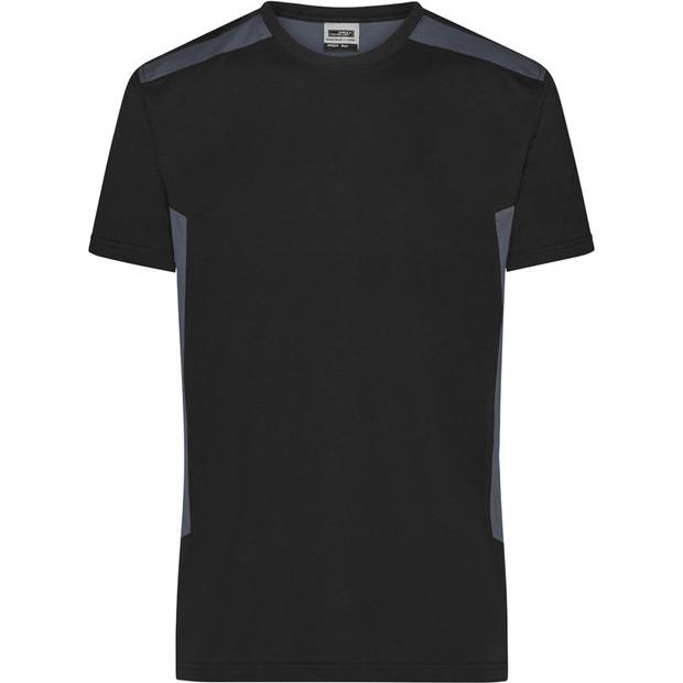 James & Nicholson | JN 1824, Pánské prac. tričko, černá - šedá carbon, XS James & Nicholson | JN 1824, Pánské prac. tričko, černá - šedá carbon, XS