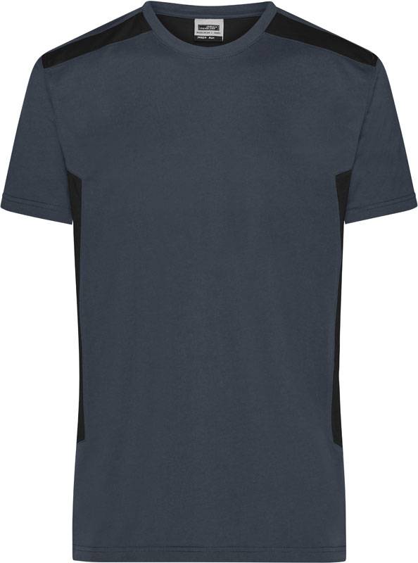 James & Nicholson | JN 1824, Pánské prac. tričko, šedá carbon - černá, 3XL