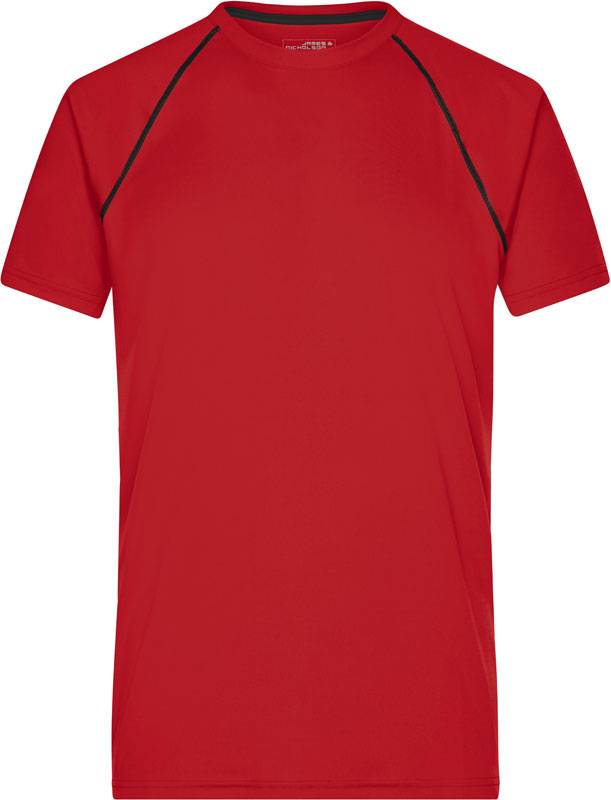 James & Nicholson | JN 496, Pánske funkčné tričko, červená - čierna, S