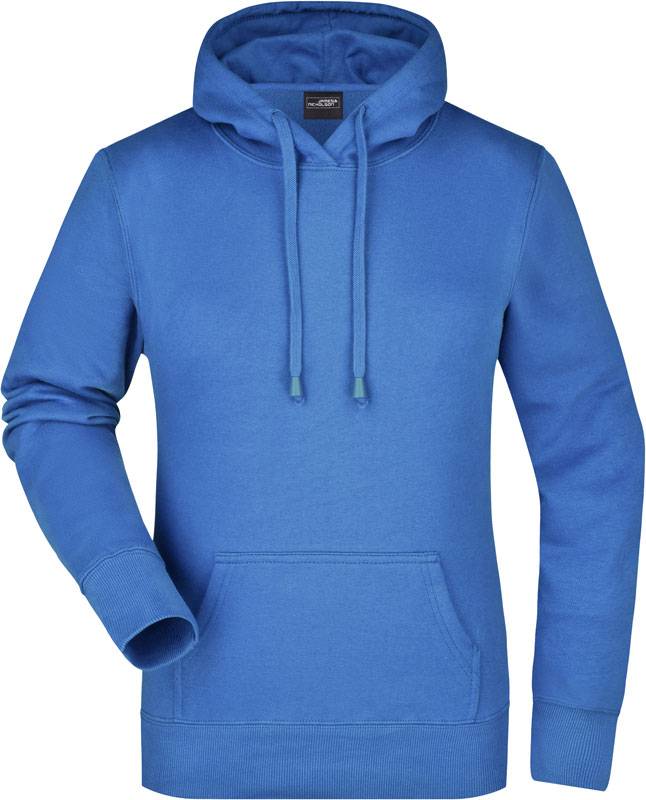 James & Nicholson | JN 51, Dámska mikina s kapucňou, modrá Royal, XL