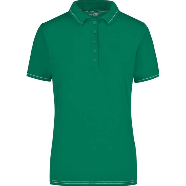 James & Nicholson | JN 568, Dámske žerzejové elastické polo, zelená irish - biela, S James & Nicholson | JN 568, Dámske žerzejové elastické polo, zelená irish - biela, S