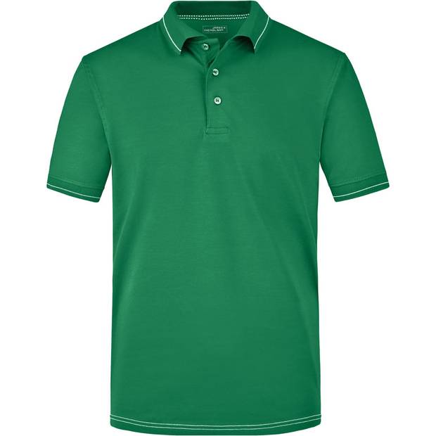 James & Nicholson | JN 569, Pánske žerzejové elastické polo, zelená irish - biela, S James & Nicholson | JN 569, Pánske žerzejové elastické polo, zelená irish - biela, S