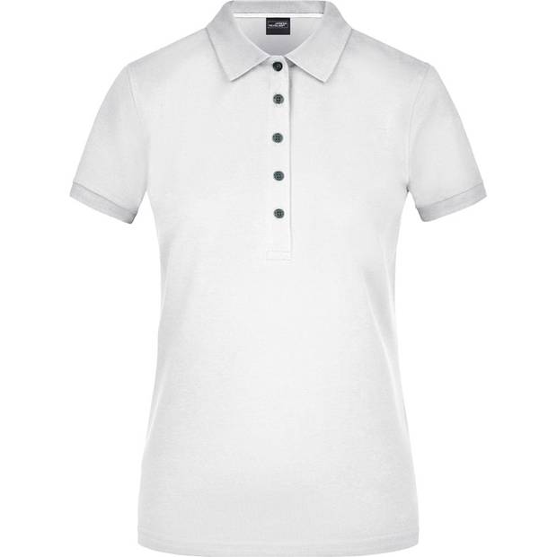 James & Nicholson | JN 707, Dámské pima piqué polo, bílá, S James & Nicholson | JN 707, Dámské pima piqué polo, bílá, S
