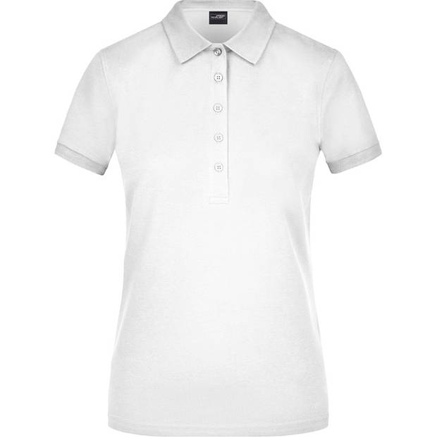 James & Nicholson | JN 709, Dámske piqué polo, biela, S James & Nicholson | JN 709, Dámske piqué polo, biela, S
