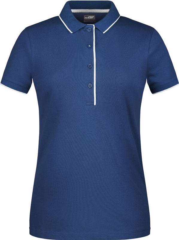 James & Nicholson | JN 727, Dámske piqué polo s légou, modrá navy - biela, XL
