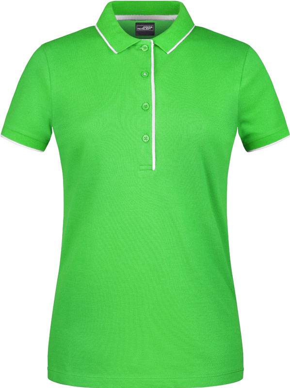 James & Nicholson | JN 727, Dámske piqué polo s légou, zelená frog - biela, XS