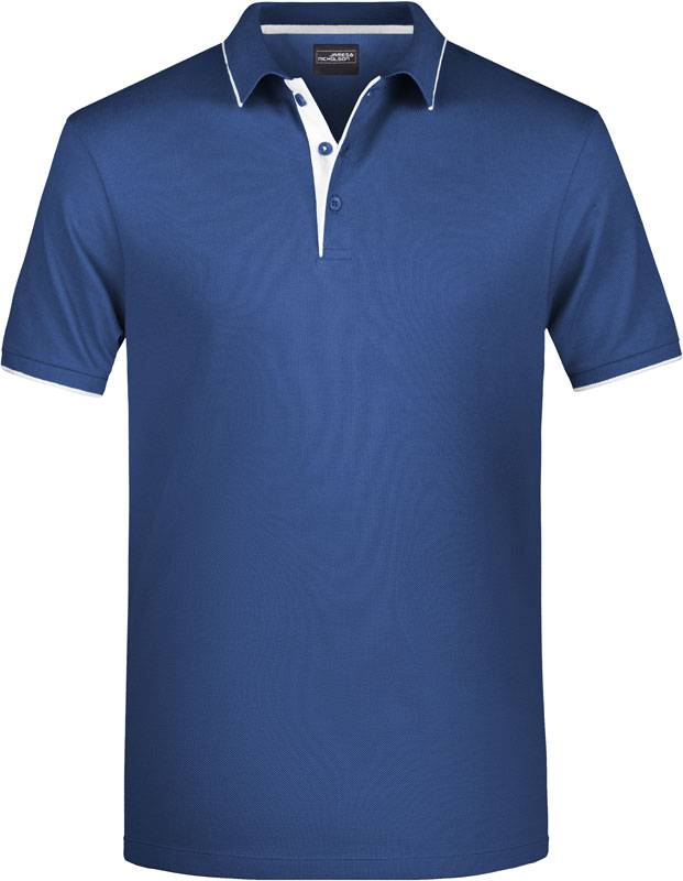 James & Nicholson | JN 728, Pánske piqué polo s légou, modrá navy - biela, 3XL