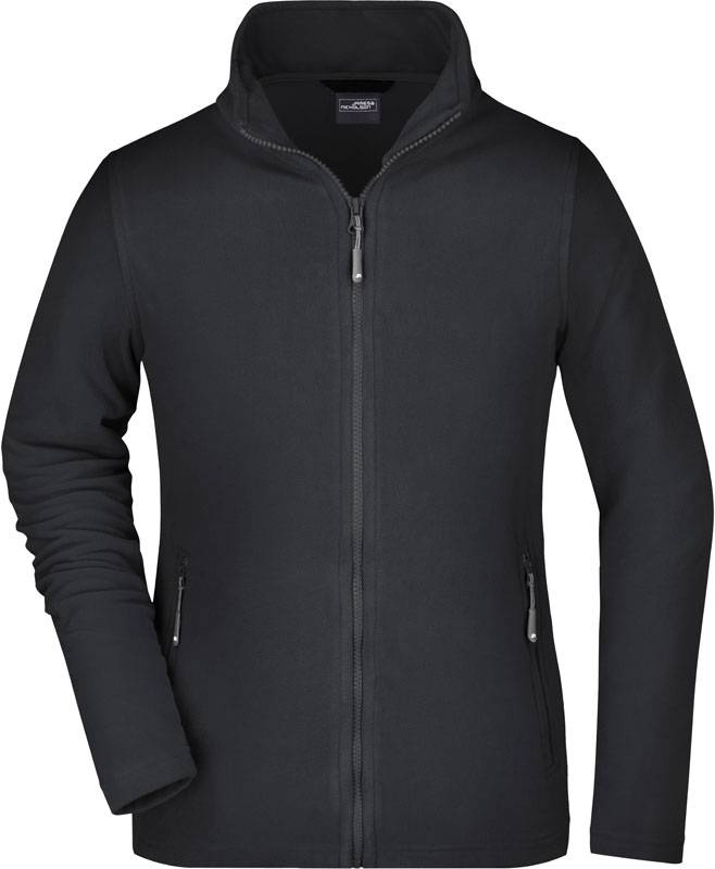 James & Nicholson | JN 765, Dámska mikrofleecová bunda, čierna, XXL