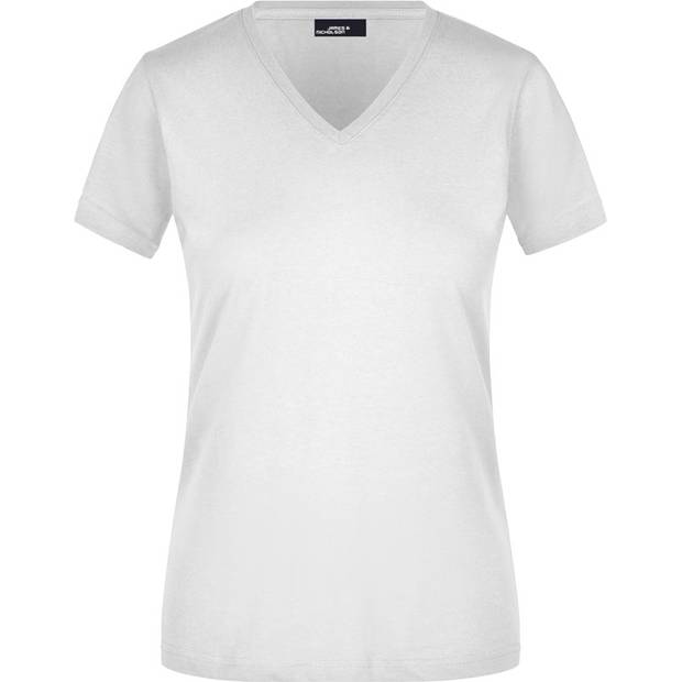 James & Nicholson | JN 972, Dámske tričko s výstrihom do V, biela, S James & Nicholson | JN 972, Dámske tričko s výstrihom do V, biela, S