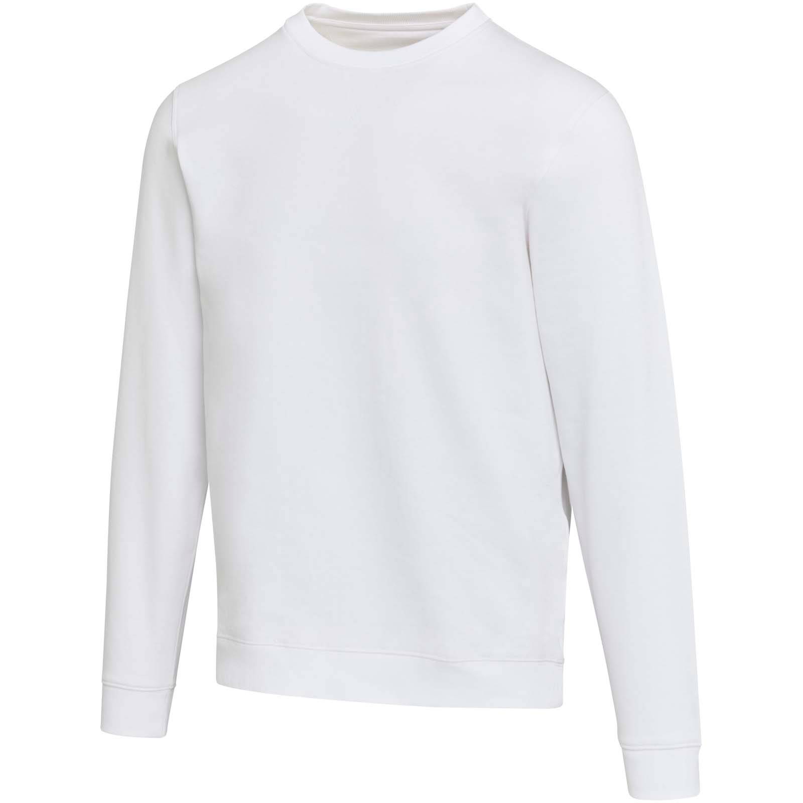 Jasper unisex sveter s okrúhlym výstrihom z org.recykl.mat. 280 g/m, biela XS