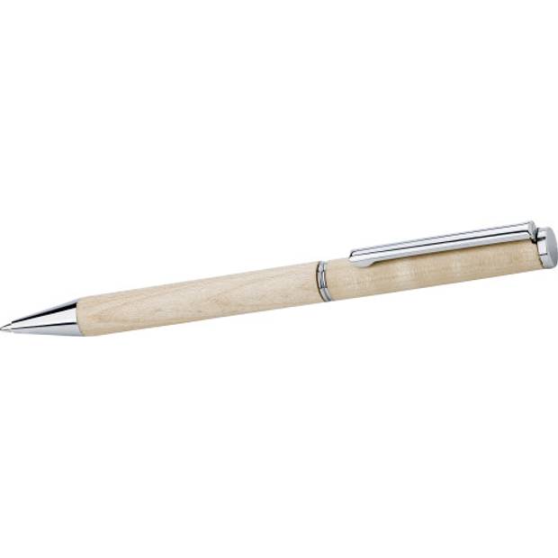 Javorové drevené guľôčkové pero Lucienne, hnedá Javorové drevené guľôčkové pero Lucienne, hnedá
