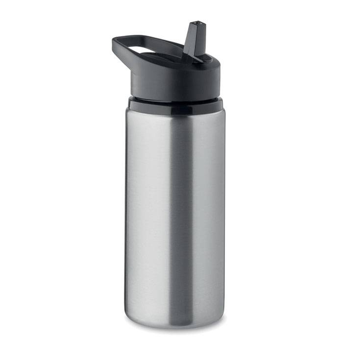 Jednostenná fľaša 500ml, sivá Silver