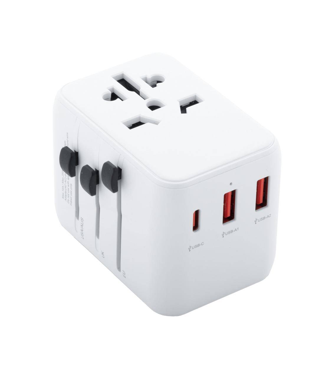 Jetsetter Plus cestovný adaptér, biela
