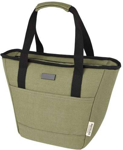 Joey 9-can GRS recycled canvas lunch cooler bag 6L, zelená Olive