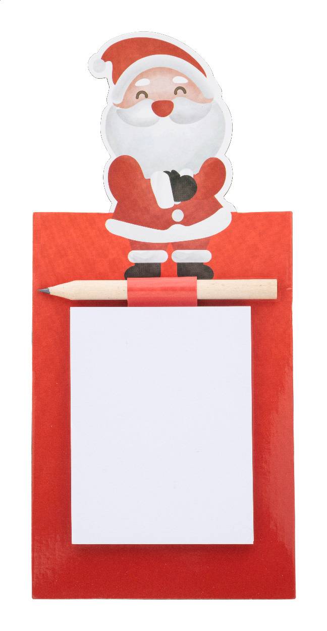 Julliste Vianočný magnetický zápisník, Santa Claus, červená
