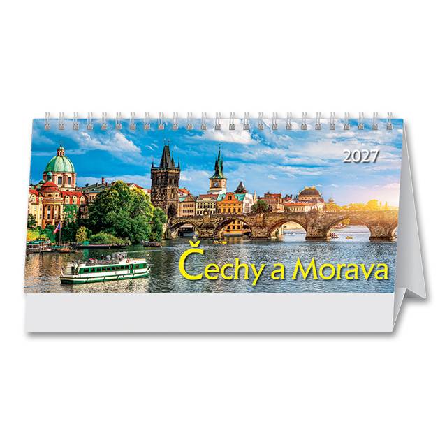 Kalendář 2027 stolní: ČECHY A MORAVA
