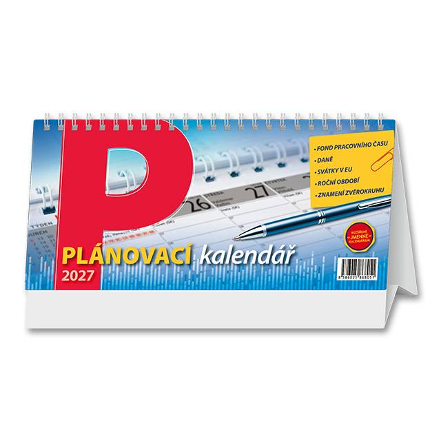Kalendář 2027 stolní: PLÁNOVACÍ KALENDÁŘ