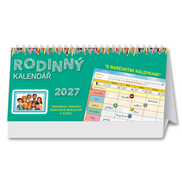 Kalendář 2027 stolní: RODINNÝ KALENDÁŘ