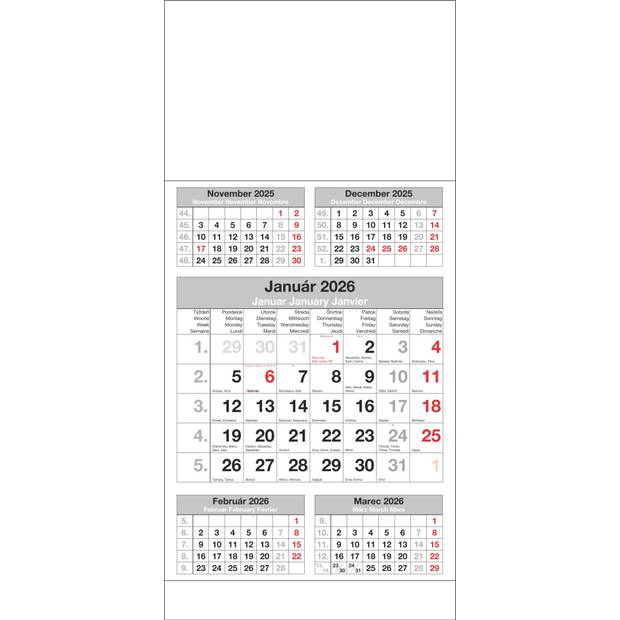 Kalendár 5M Štandard 2026 Kalendár 5M Štandard 2026