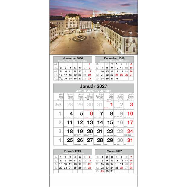 Kalendár 5M Štandard s uni lašou A, 2027 Kalendár 5M Štandard s uni lašou A, 2027