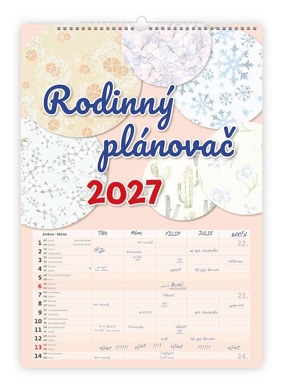 Kalendár Rodinný plánovač, 2027