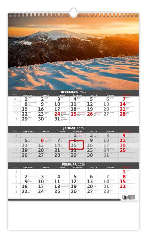 Kalendár Slovensko - trojmesačné, 2026
