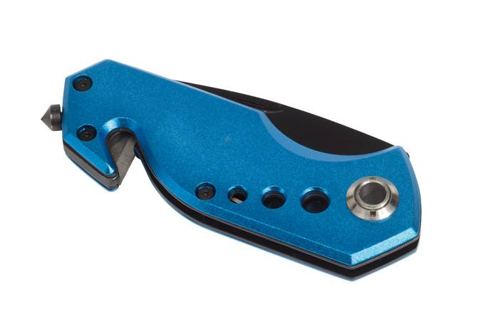 Kapesní nůž s řezačkou na bepečnostný pás, modrá