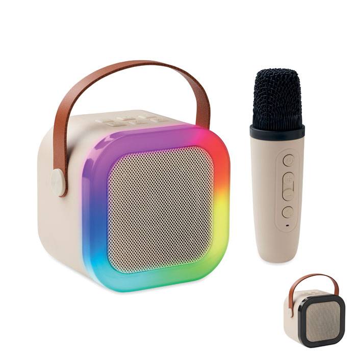Karaoke set s reproduktorom, hnedá Beige