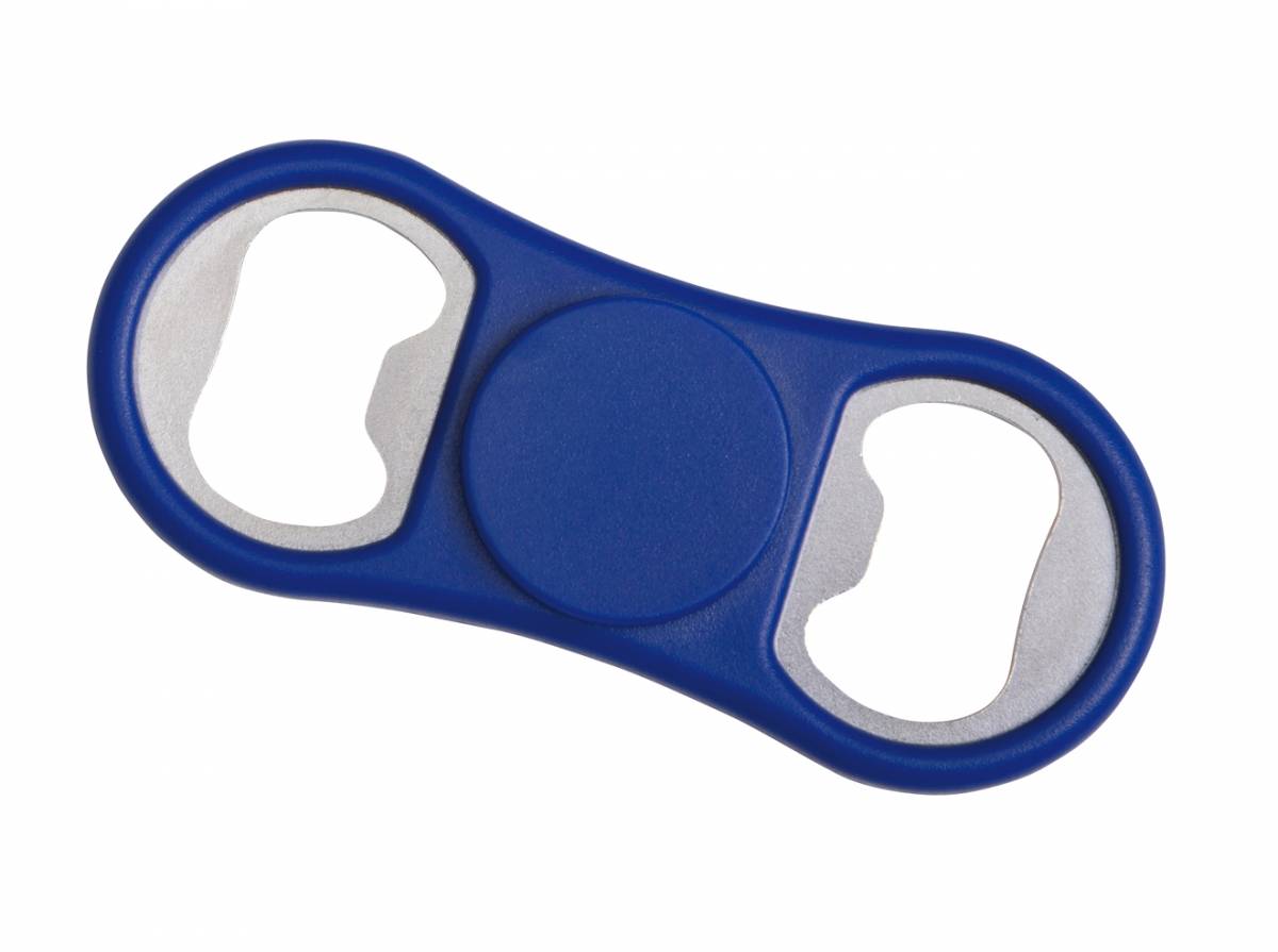 KARATE dva otvárače na fľaše v tvare spinnera, modrá