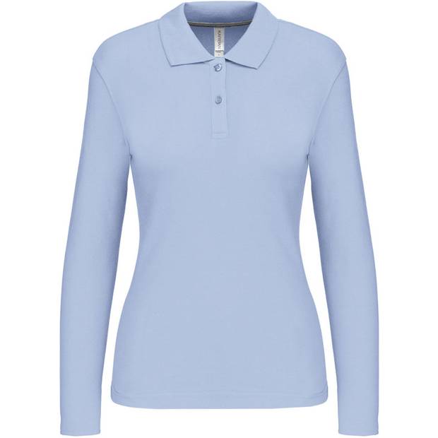 Kariban | K244, Dámske piqué polo s dlhým rukávom, modrá Sky, XXL Kariban | K244, Dámske piqué polo s dlhým rukávom, modrá Sky, XXL