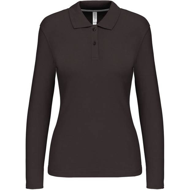 Kariban | K244, Dámske piqué polo s dlhým rukávom, sivá Dark, 3XL Kariban | K244, Dámske piqué polo s dlhým rukávom, sivá Dark, 3XL