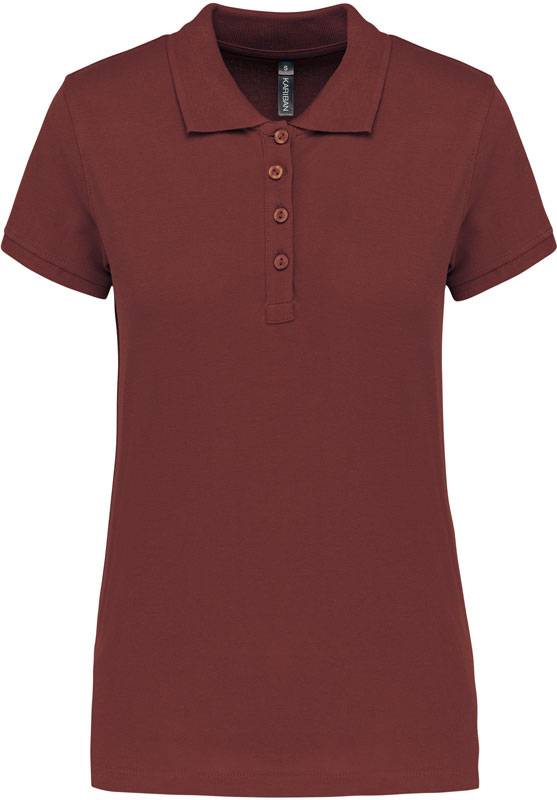 Kariban | K255, Dámske piqué polo, červená Wine, XS
