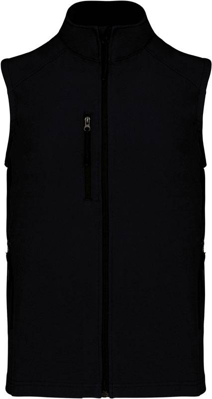 Kariban | K403, Pánska 3-vrstvá softshellová vesta, čierna, XXL