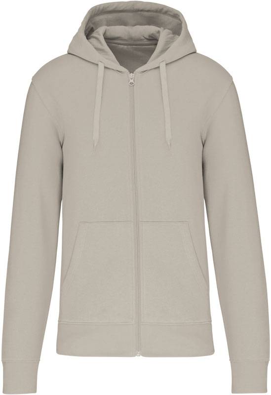 Kariban|K4030, Ekologická tepláková bunda s kapuc., hnedá Clay, XL