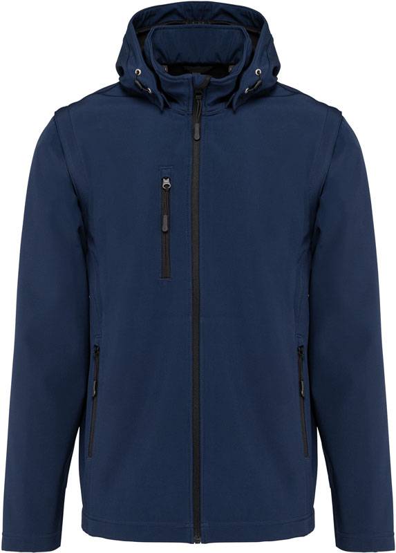 Kariban | K422, Unisex 3-vrstvá softshellová bunda s kapucí, modrá Navy, XS