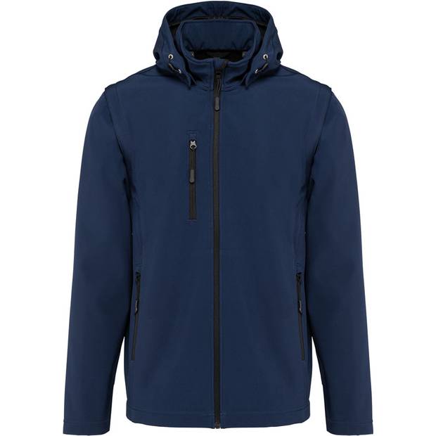 Kariban | K422, Unisex 3-vrstvá softshellová bunda s kapucí, modrá Navy, XS Kariban | K422, Unisex 3-vrstvá softshellová bunda s kapucí, modrá Navy, XS