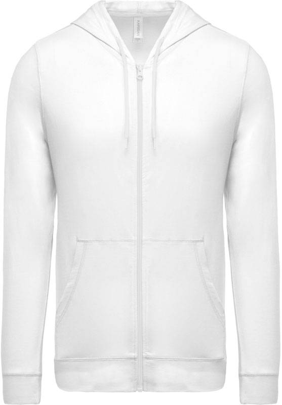 Kariban | K438, Mikina s kapucňou, biela, XS