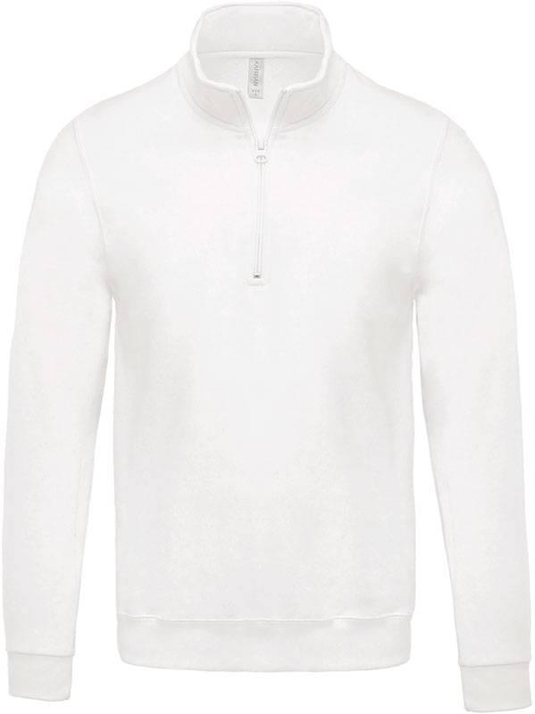Kariban | K478, Mikina s 1/4 zipsom, biela, 3XL