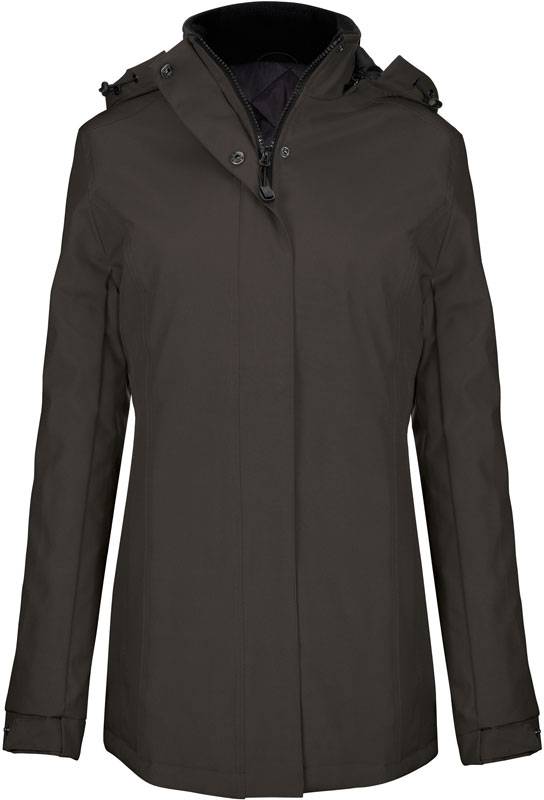 Kariban | K6108, Dámska parka, sivá Dark, 3XL