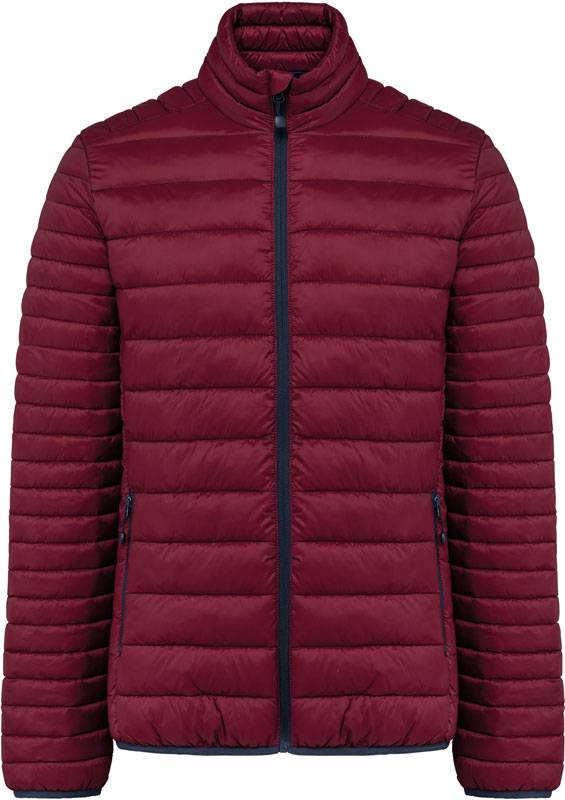 Kariban|K6120, Ľahká pánska prešív. bunda, červená Wine, XL