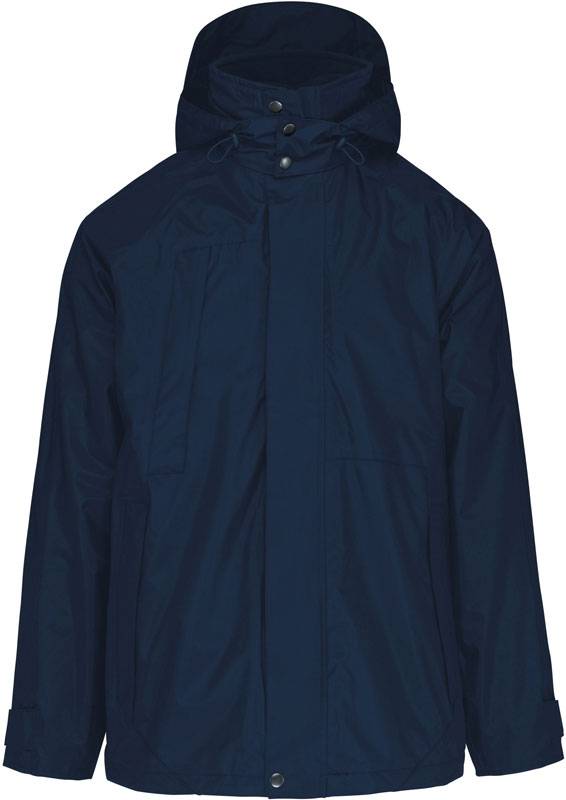 Kariban | K657, 3-v-1 parka, modrá Navy, 4XL