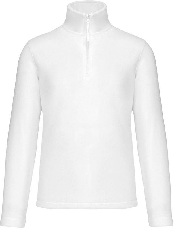 Kariban | K912, Mikrofleecová mikina s 1/4 zipsom "Enzo", biela, XS