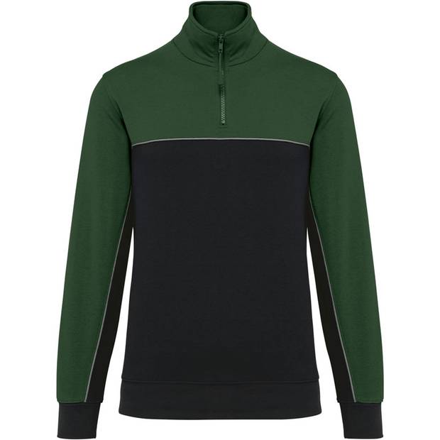 Kariban | WK404, Pracovná mikina s 1/4 zipsom, čierna - zelená Forest, XL Kariban | WK404, Pracovná mikina s 1/4 zipsom, čierna - zelená Forest, XL