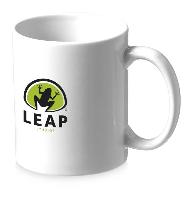 Keramický hrnček, 330 ml, biela