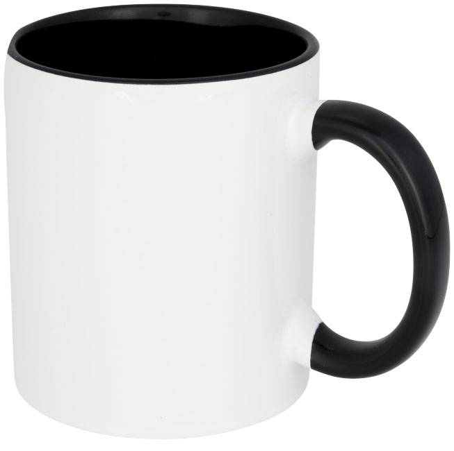 Keramický hrnček Pix 330 ml, vhodný na sublimačnú potlač, čierna