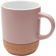 Keramický hrnček s objemom 300 ml s korkovými detailmi a matným povrchom Billie, ružová Dusty Keramický hrnček s objemom 300 ml s korkovými detailmi a matným povrchom Billie, ružová Dusty